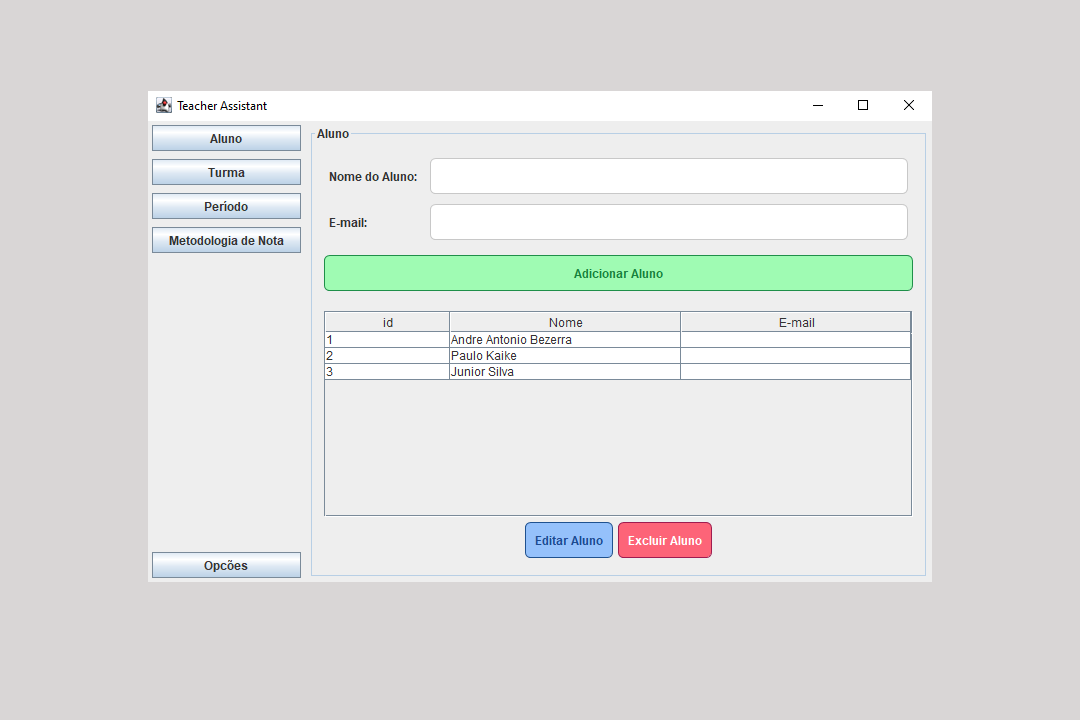 Teacher Assistant Interface